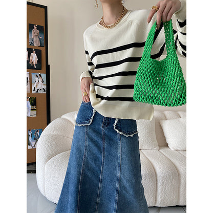 Damen Pullover Gestreift Lässig Elegant Norvielle - Norvielle