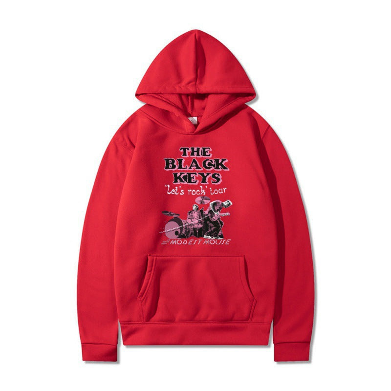 Damen Kapuzenpullover Rockband-Design Komfortpassform