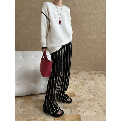Damen Pullover Strukturiert Modern Norvielle