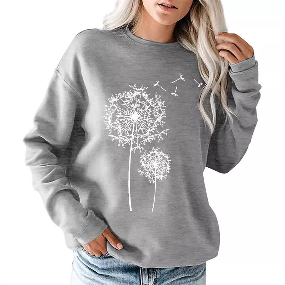 Damen Sweatshirt Pusteblumen-Motiv Norvielle