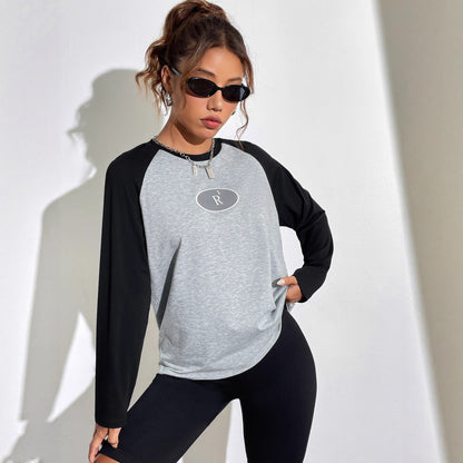 Damen Raglan-Shirt Grafisches Design Norvielle