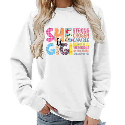 Damen Sweatshirt Inspirierendes Text-Design Norvielle