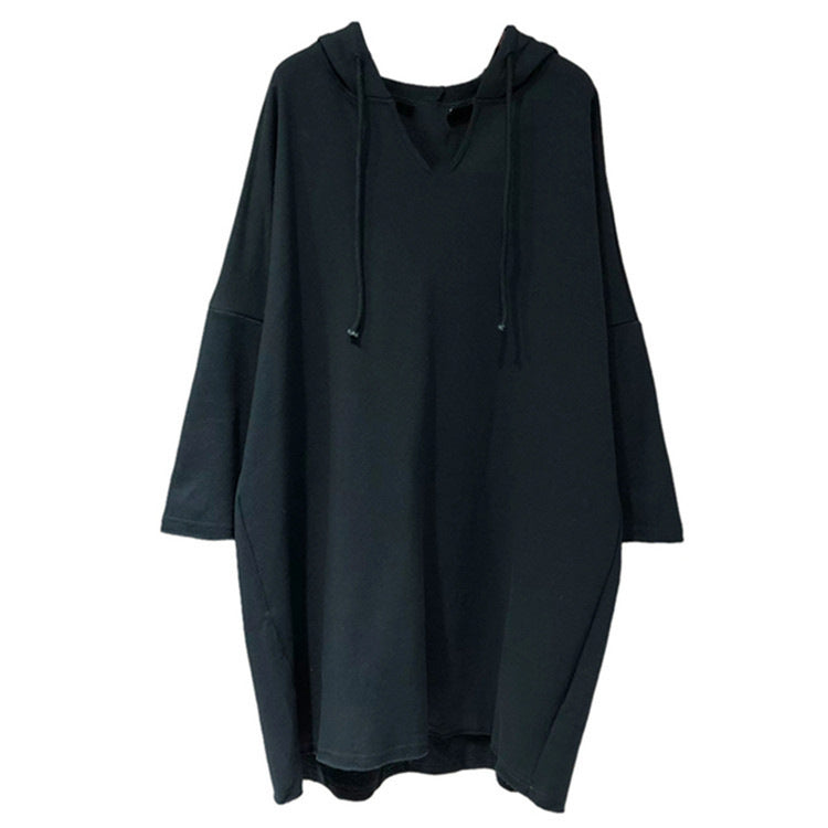 Damen Hoodie-Kleid Großzügig Kapuze Norvielle