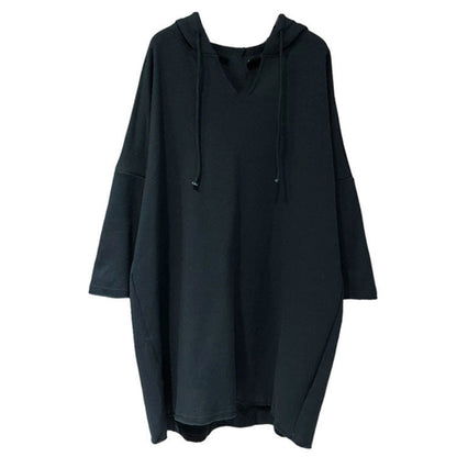Damen Hoodie-Kleid Großzügig Kapuze Norvielle