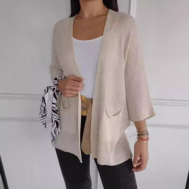 Damen Strickjacke Lässig Mit Taschen Norvielle - Norvielle