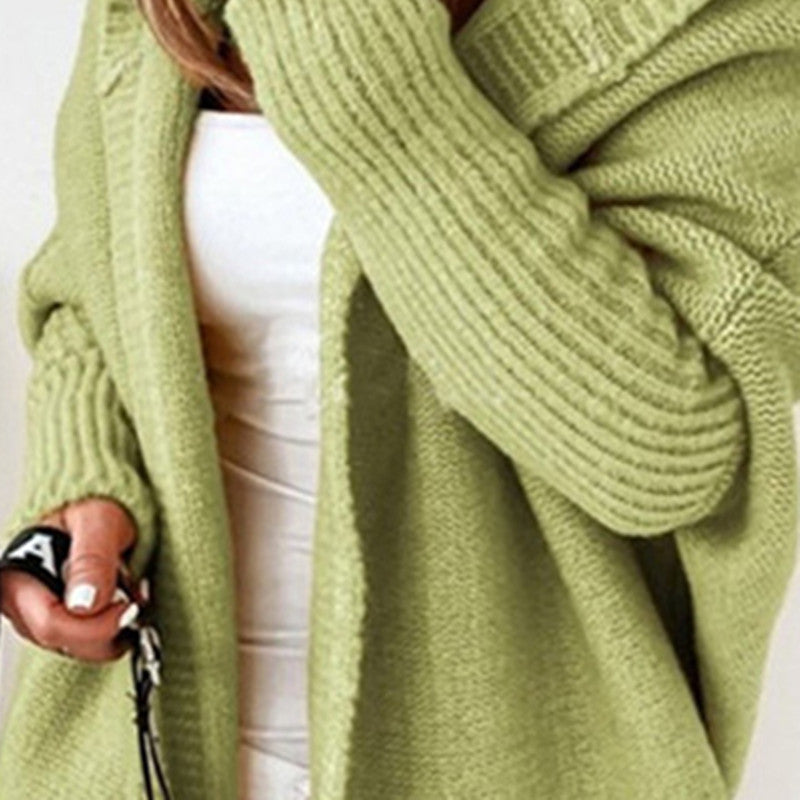 Damen Cardigan mit Kapuze Farbverlauf