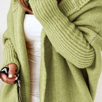 Damen Cardigan mit Kapuze Farbverlauf