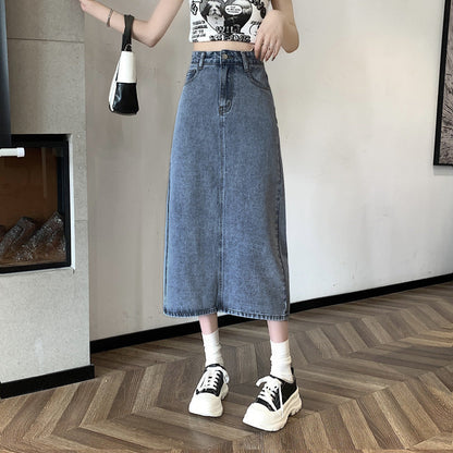 Damen Denim Midikleid Norvielle
