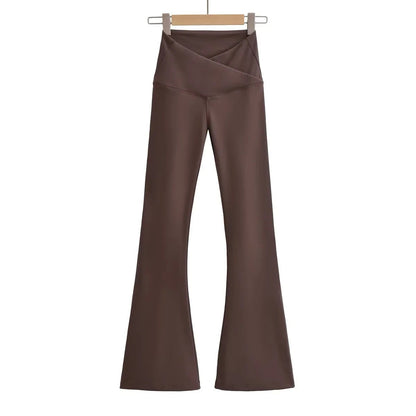 Damen Flared Leggings Hochtaillig Elegant Norvielle