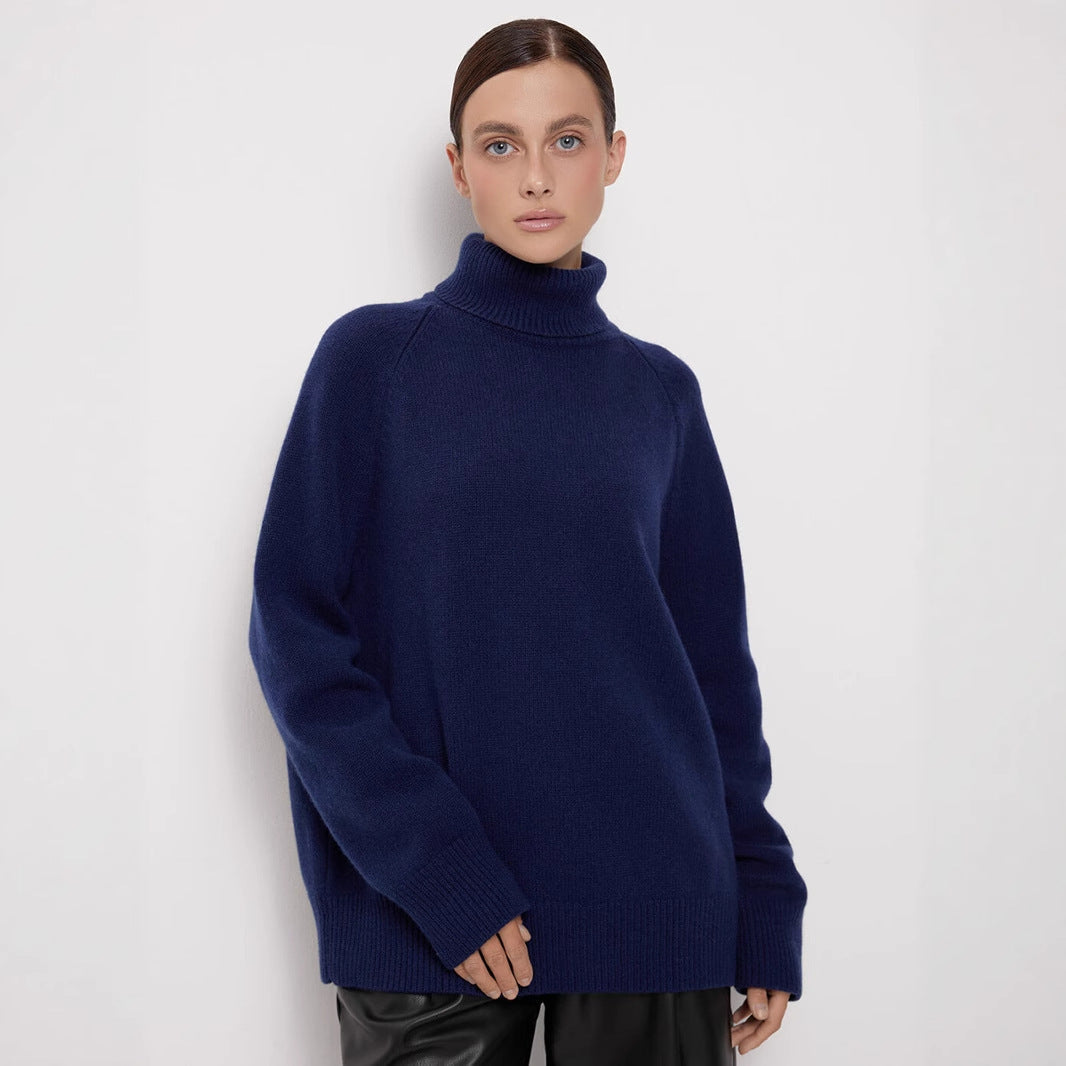 Damen Rollkragenpullover Feines Strickmaterial Norvielle