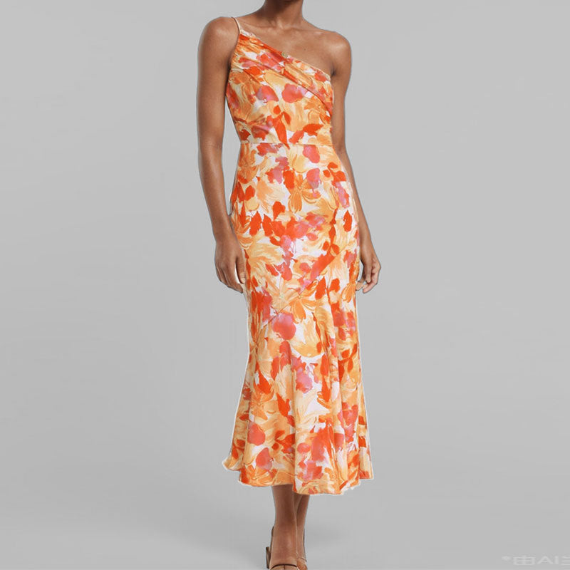 Damen Maxikleid Schulterfrei Elegantes Drapieren Norvielle