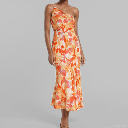 Damen Maxikleid Schulterfrei Elegantes Drapieren Norvielle