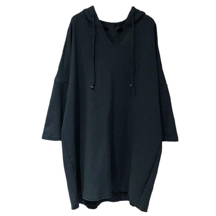 Damen Hoodie-Kleid Großzügig Kapuze Norvielle