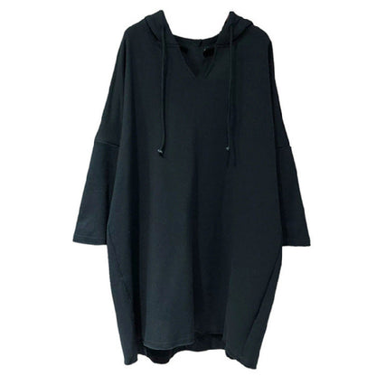 Damen Hoodie-Kleid Großzügig Kapuze Norvielle