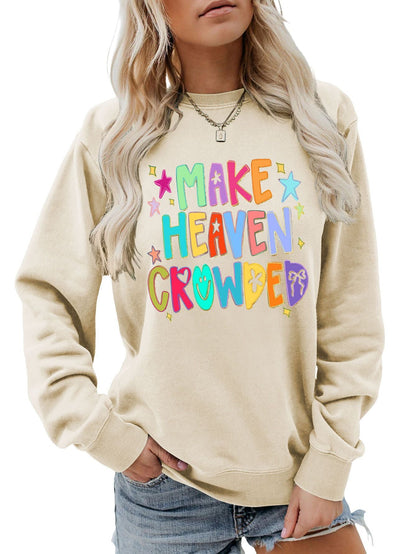 Damen Sweatshirt Bunt Motiv Verspielt Norvielle