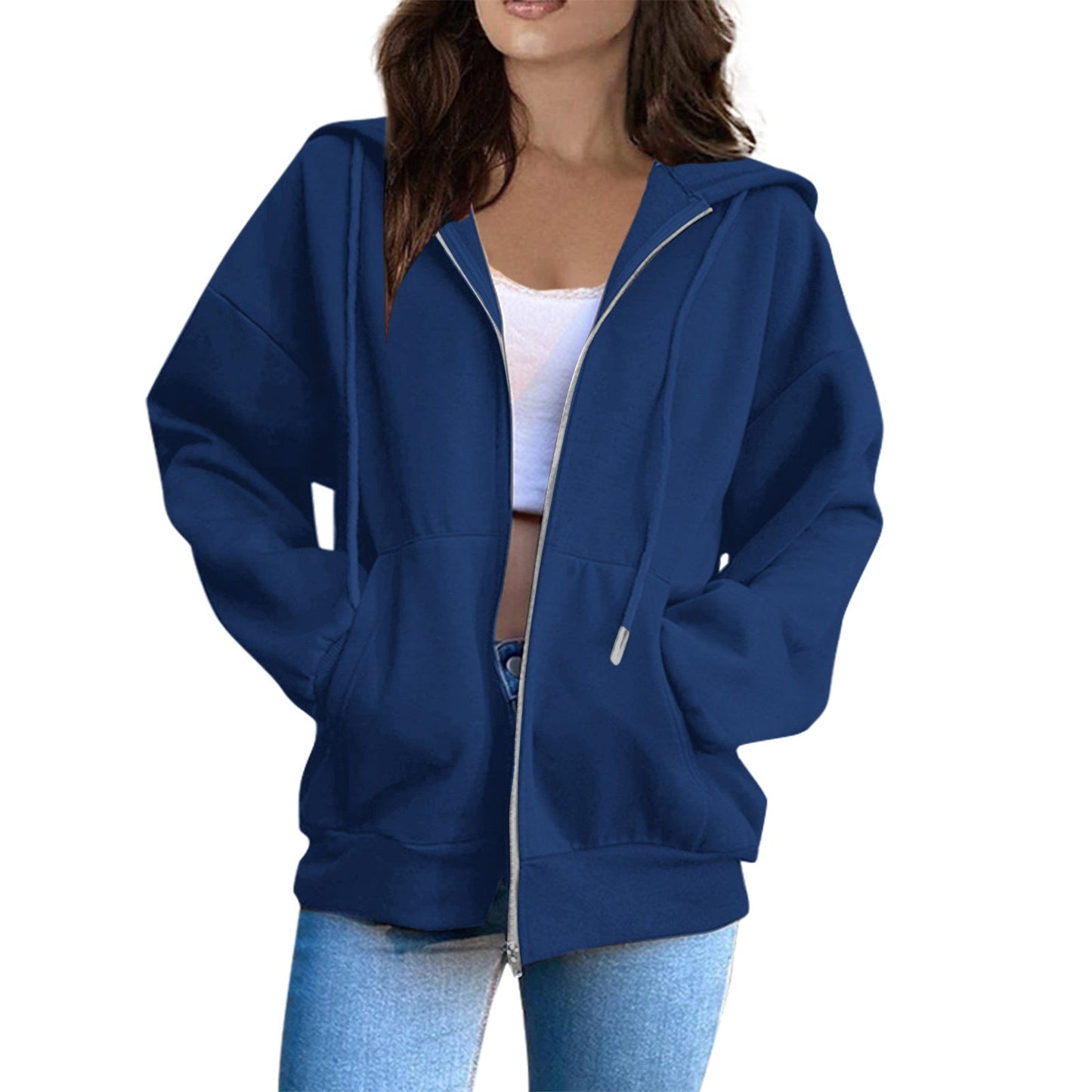 Damen Oversized Kapuzenjacke Gemütlich Norvielle - Norvielle