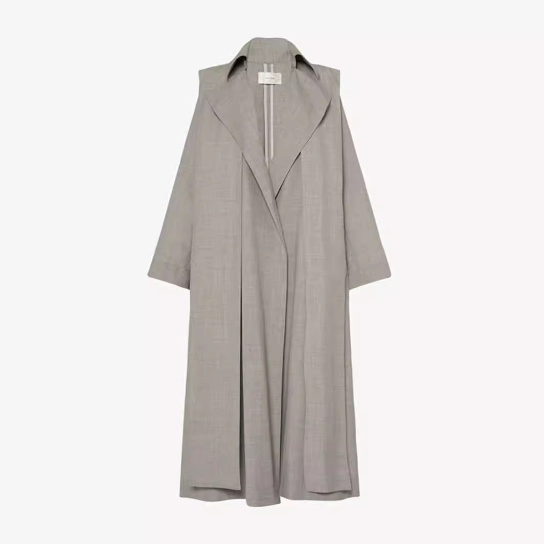 Damen Oversize Trenchcoat Lang Breiter Kragen Norvielle