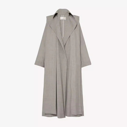 Damen Oversize Trenchcoat Lang Breiter Kragen Norvielle