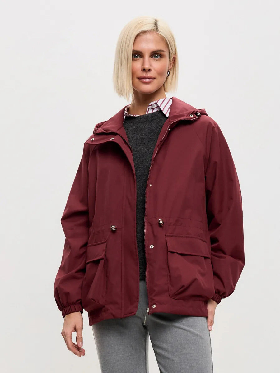 Damen Wasserdichte Jacke Verstellbarer Bund Norvielle