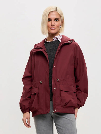 Damen Funktionsjacke mit Kapuze und verstellbarem Bund Norvielle