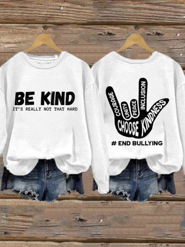 Damen Sweatshirt Kreatives Handdesign Positiv Norvielle
