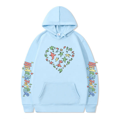 Damen Kapuzenpullover Herz- und Blattmotiv Norvielle - Norvielle