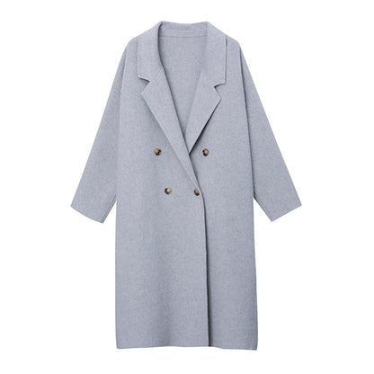 Damen Wollmantel Doppelknopfleiste Elegantes Design