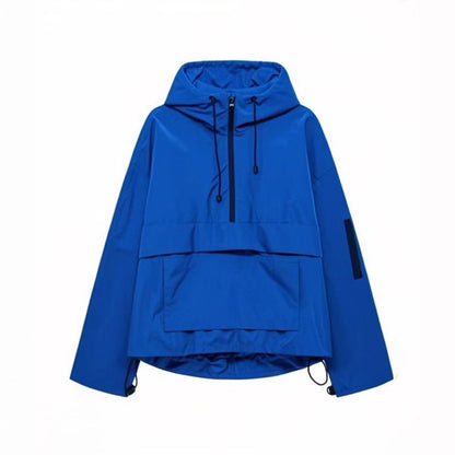 Damen Windjacke Verstellbares Kapuzenjacke Funktionsjacke Mit