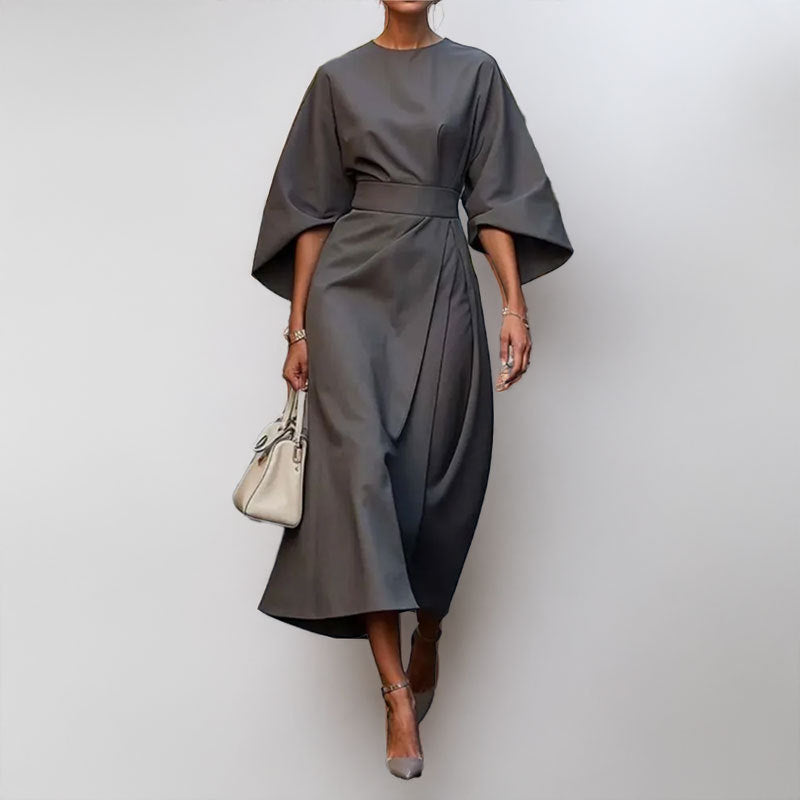 Damen Maxikleid Lässiger Schnitt Voluminöse Ärmel Norvielle