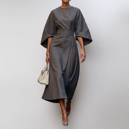 Damen Maxikleid Lässiger Schnitt Voluminöse Ärmel Norvielle