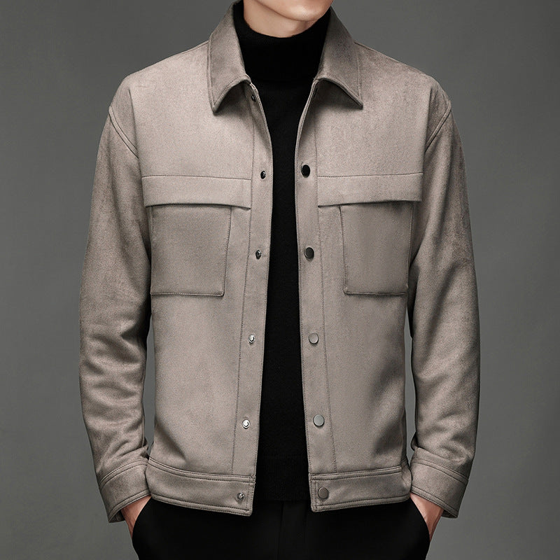 Norvielle Herren Wildlederjacke Elegantes Design
