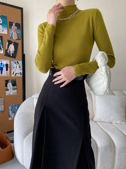 Damen Feinstrickpullover Hochkragen Norvielle