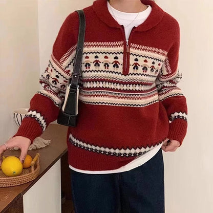 Damen Grobstrickpullover Kängurutasche Stehkragen Norvielle - Norvielle