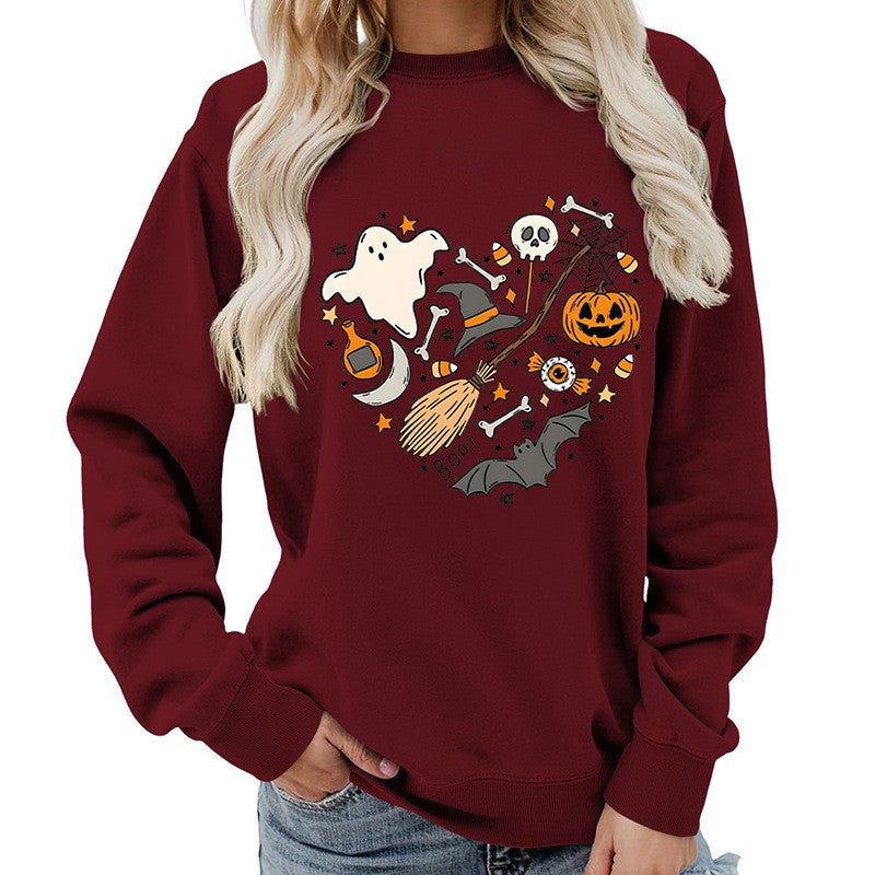 Damen Halloween Sweatshirt Kreatives Motiv
