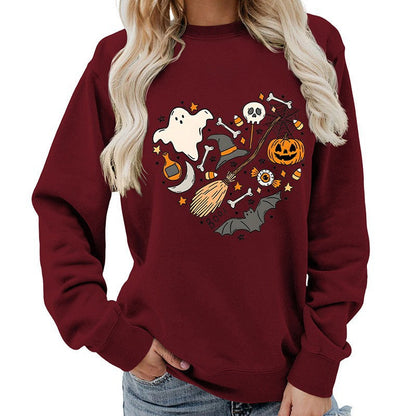Damen Halloween Sweatshirt Kreatives Motiv