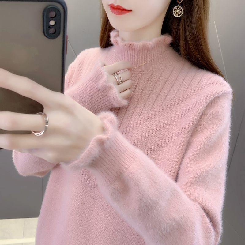 Damen Rollkragenpullover Strukturiertes Design Norvielle