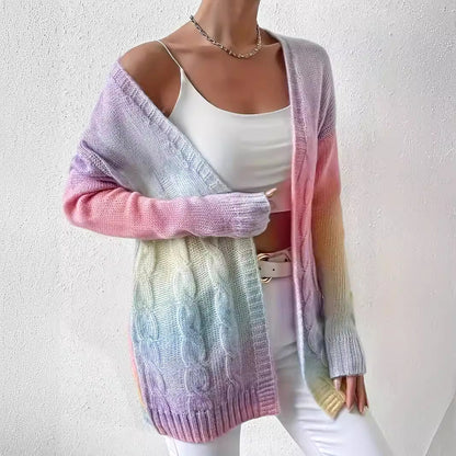 Damen Strickjacke Farbverlauf Norvielle