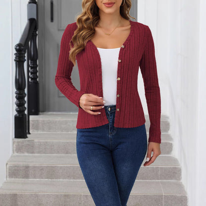 Damen Strickjacke Rippdesign Norvielle