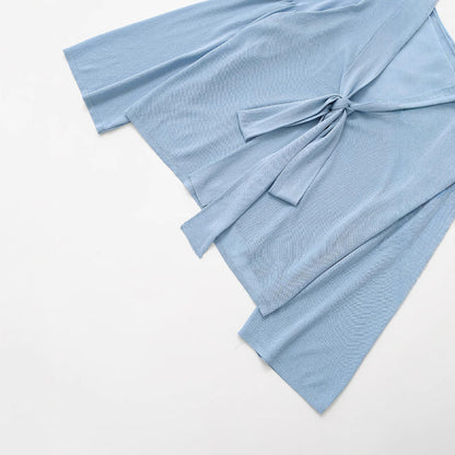 Damen Bluse Rüschendetails Bindeband Luftig Weiß