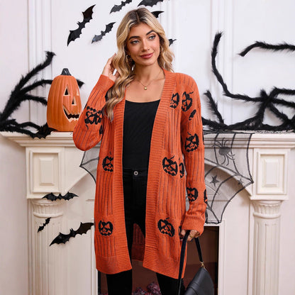 Damen Strickjacke Geistermotiv Norvielle - Norvielle