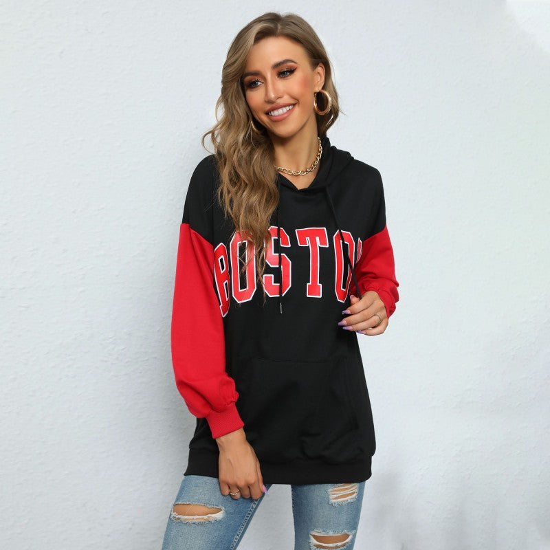 Damen Kapuzenpullover Großdruck Lässiger Schnitt Norvielle - Norvielle