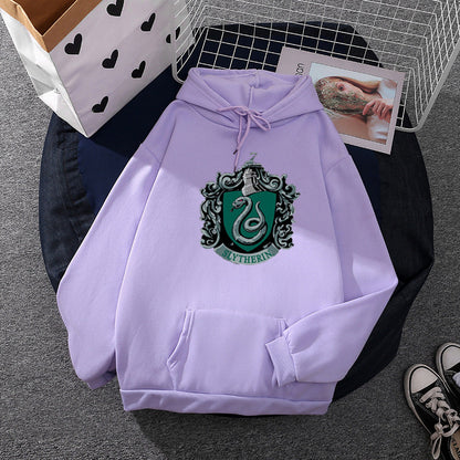 Damen Kapuzenpullover Slytherin Wappen Norvielle
