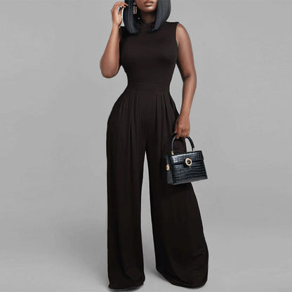 Damen Jumpsuit Weites Bein Florales Design
