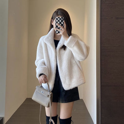 Damen Teddyjacke Kuschelig Norvielle