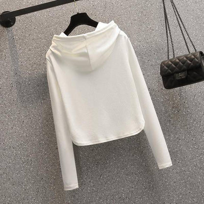 Damen Crop-Hoodie mit Reißverschluss Norvielle
