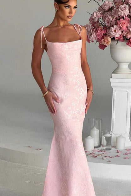 Damen Abendkleid Floralmuster Verstellbare Träger Norvielle
