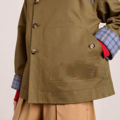 Damen Trenchcoat mit Kragen und Taschen Norvielle