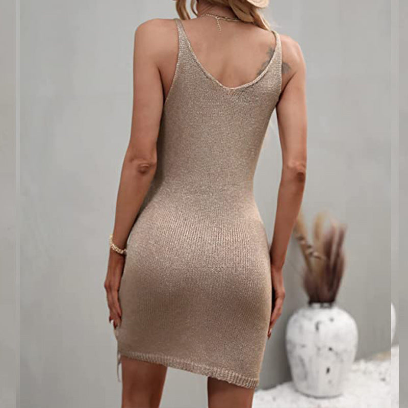 Damen Strickkleid Verstellbarer Bund Norvielle