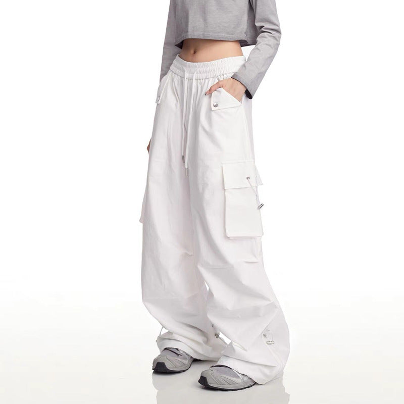 Damen Cargo-Hose Mit Seitentaschen Verstellbarer Bund Norvielle