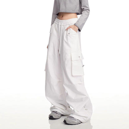 Damen Cargo-Hose Mit Seitentaschen Verstellbarer Bund Norvielle